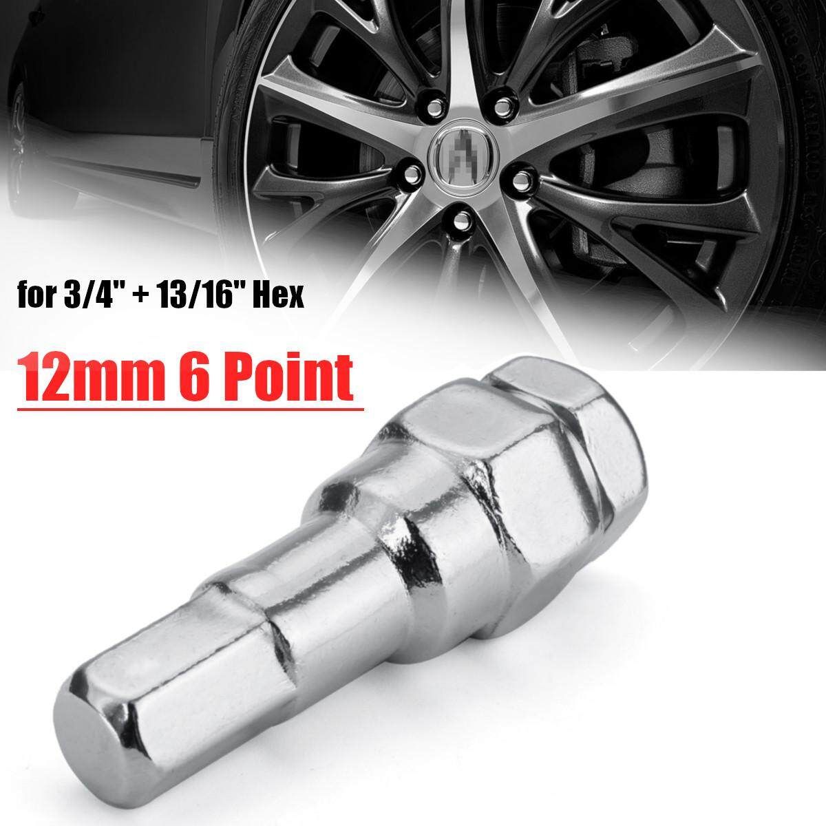 6 Spline 12mm Wheel Rim Lug Nut Remover Tool Tuner Key Socket Adapter Drive
