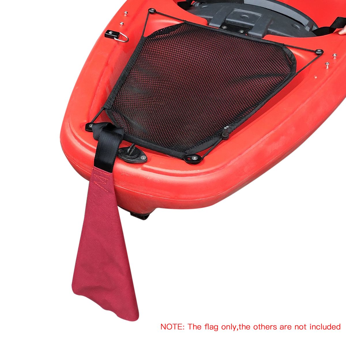 Kayak Red Flag With Webbing Travel Warning Flag For Boat