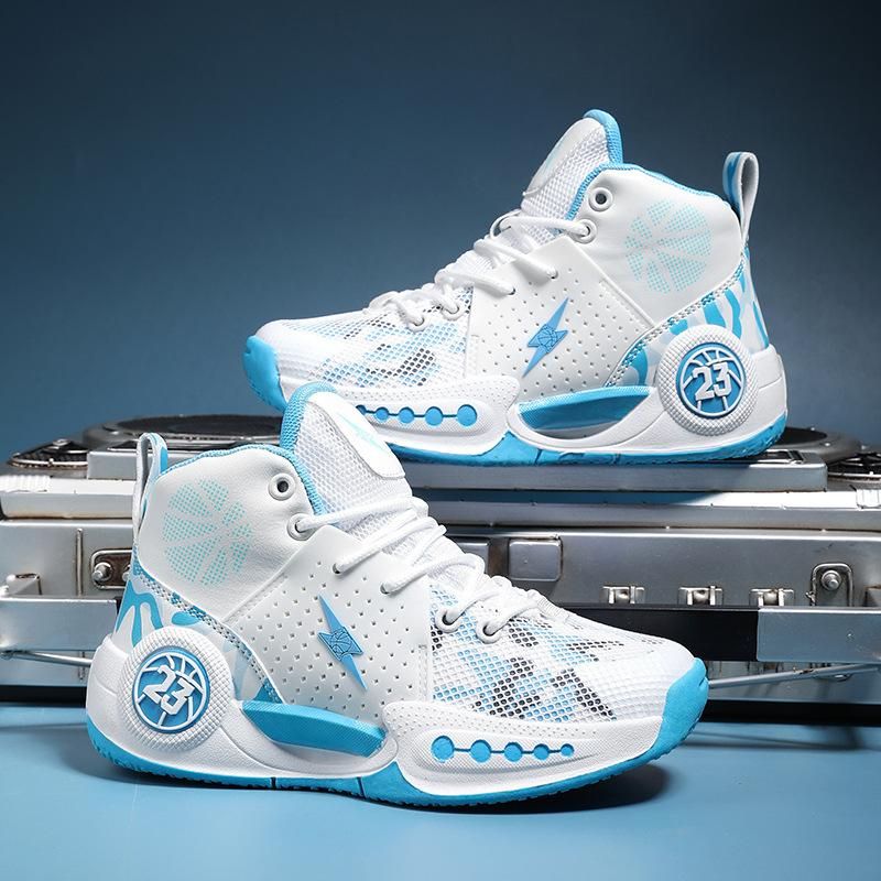 Boys basketball shoes non-slip wear-resistant sports shoes White