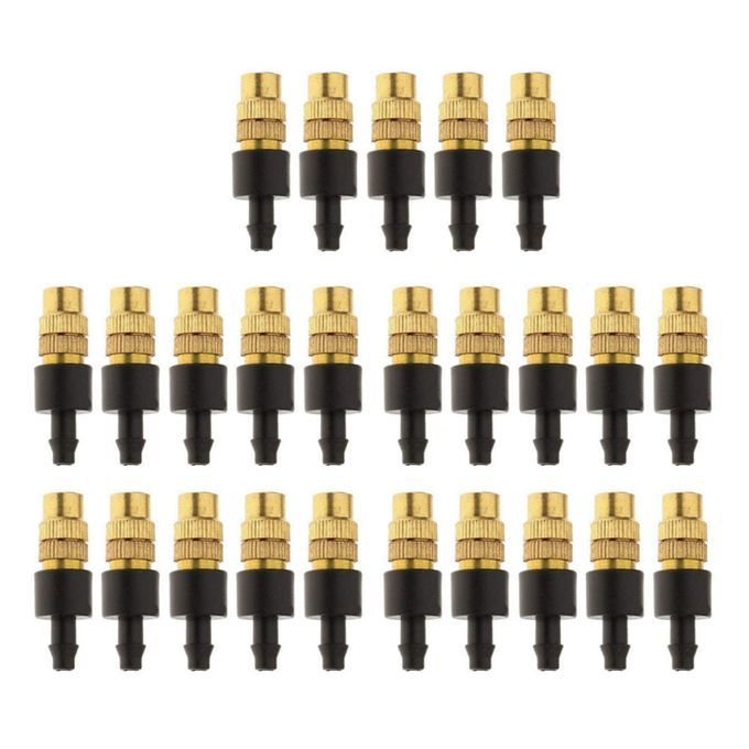 25 Pcs Adjustable Sprayer Brass Atomizing Nozzle