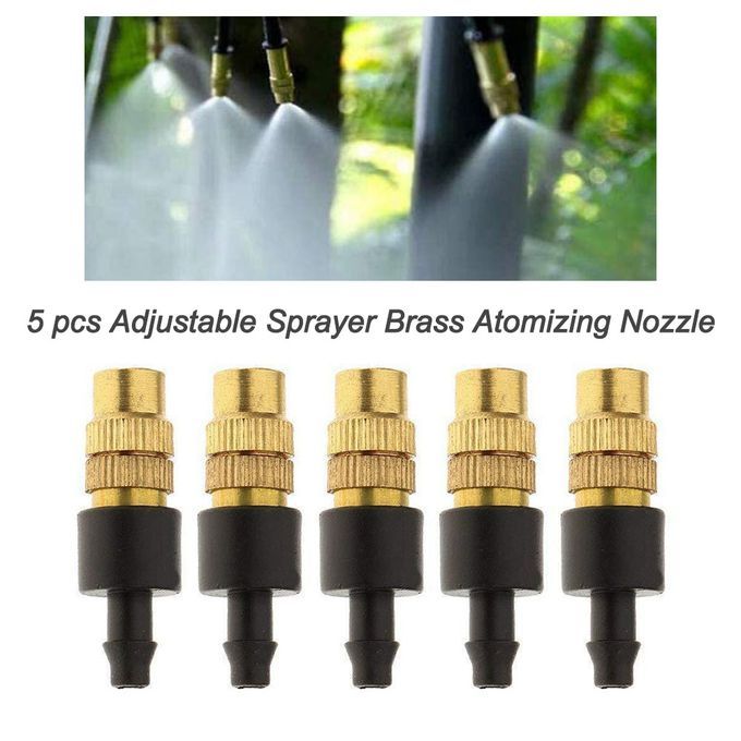 25 Pcs Adjustable Sprayer Brass Atomizing Nozzle