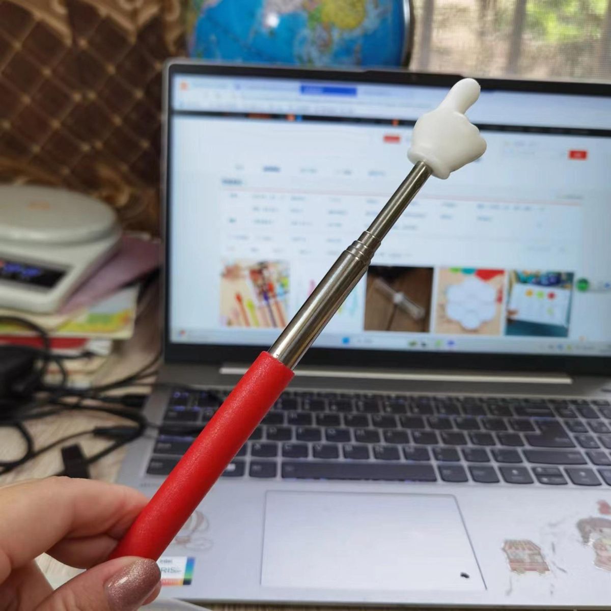Long-lasting Classroom Pointer Telescopic Handheld for Classroom Red