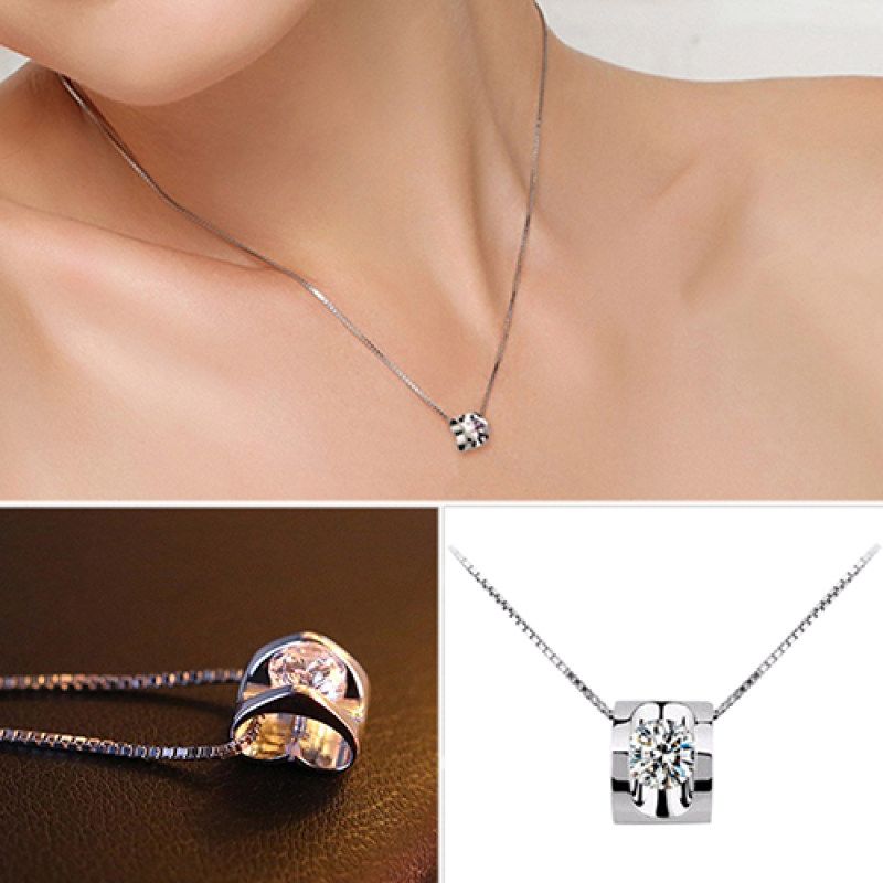 Women's Fashion 3D Love Heart Shape Shining Charming-White
