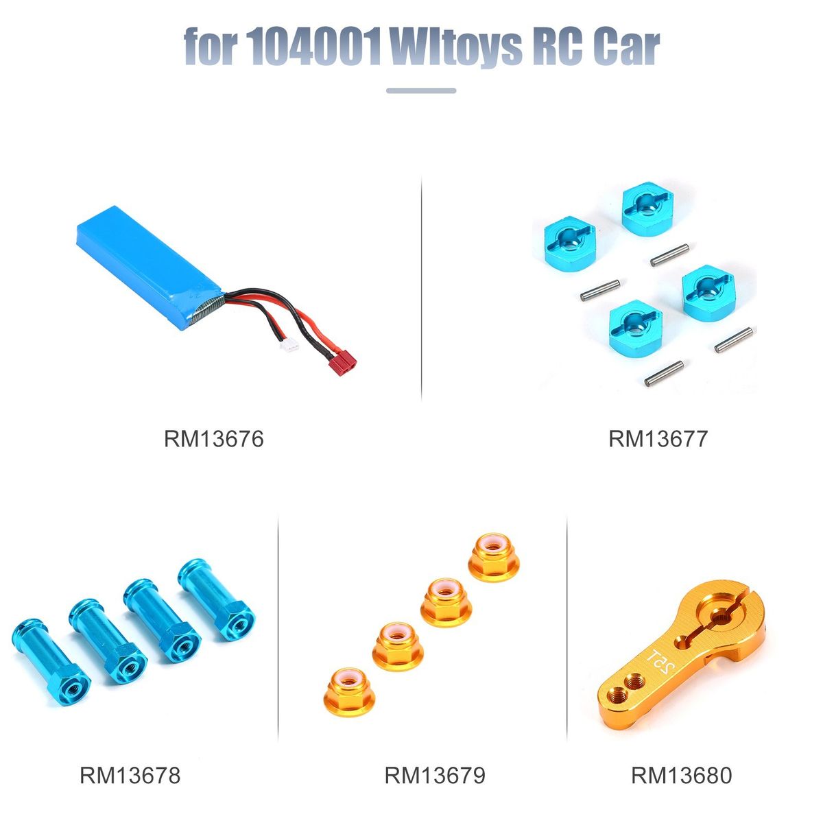 For Wltoys 104001 RC Car Aluminum Alloy Screw Nut 1/10 RC