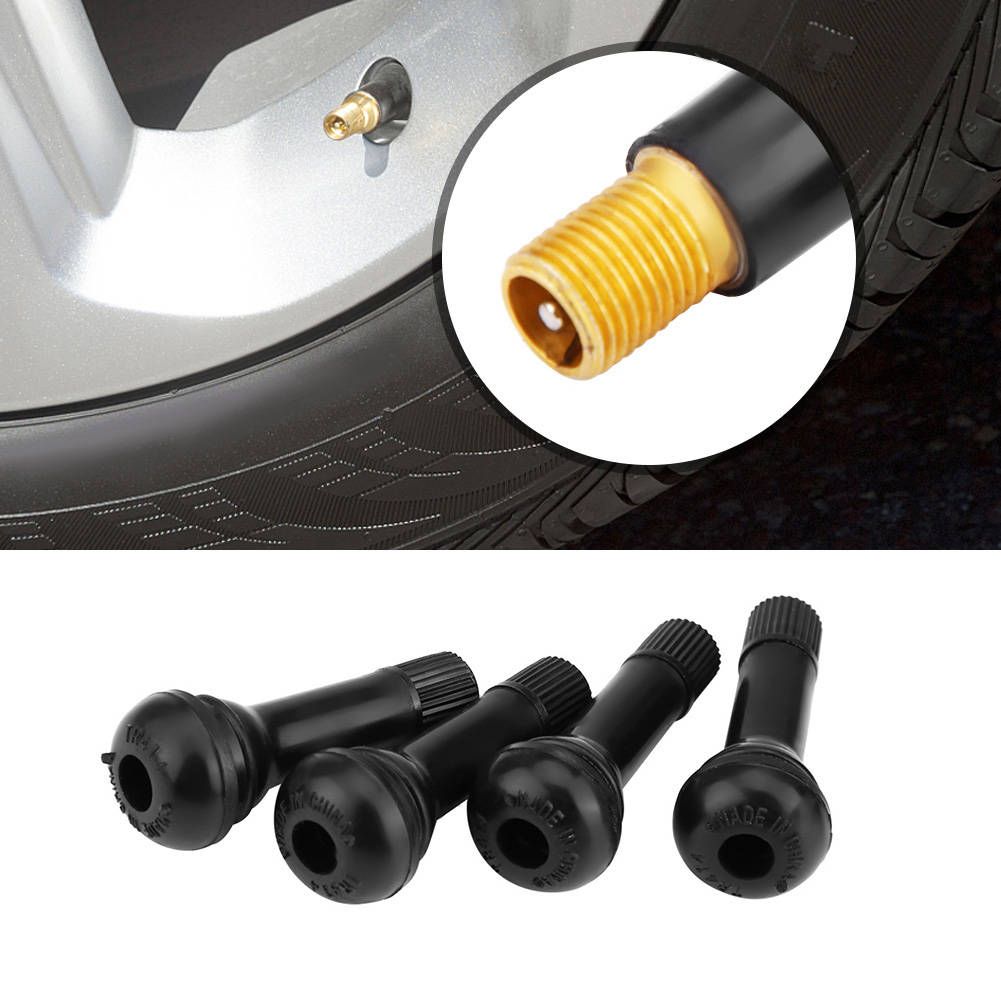 4Pcs Rubber TR414 Car Wheel Snap In Tubeless Tire Tyre