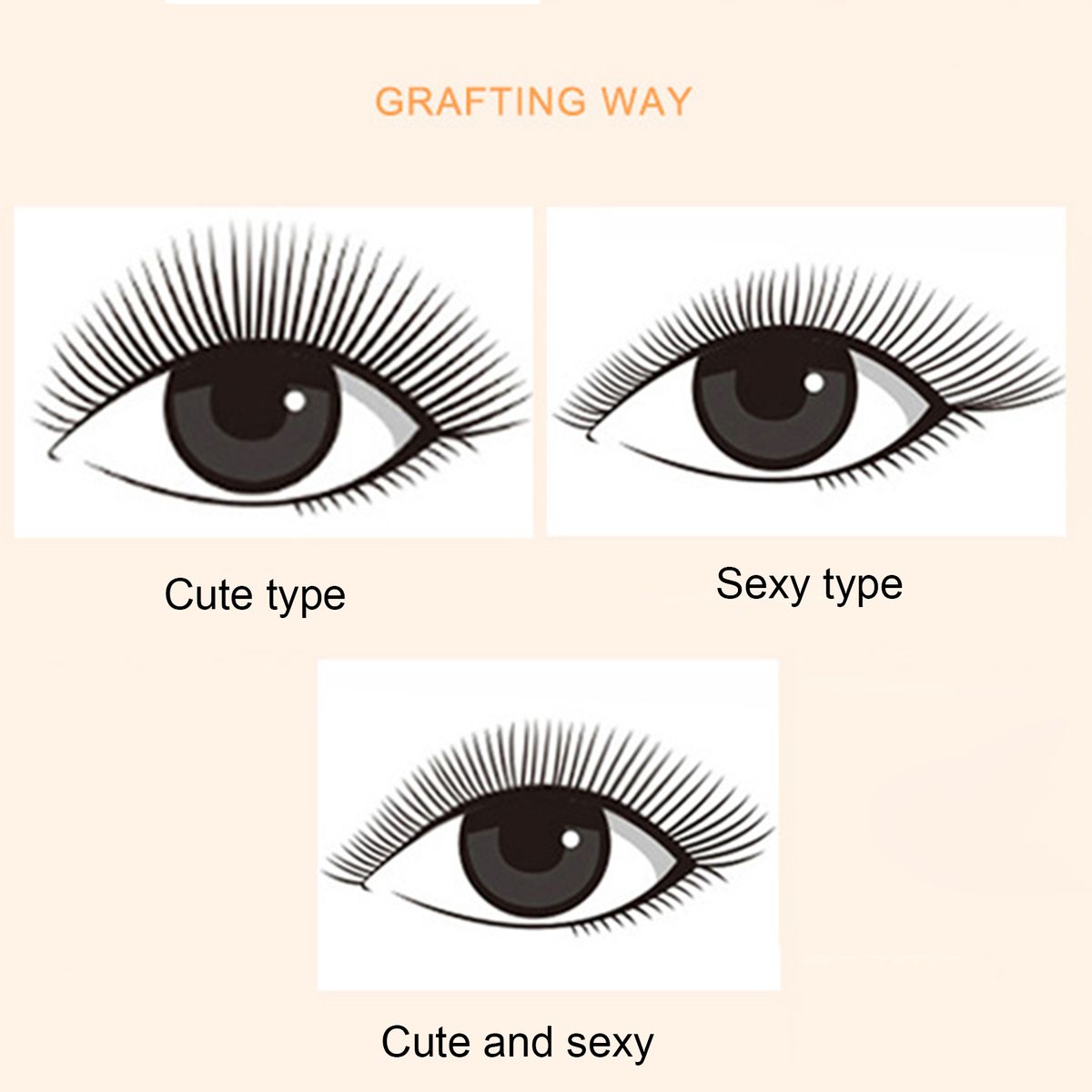 Women Natural Long Thick Faux Fiber Eyelashes False Lash Extension Eye Makeup