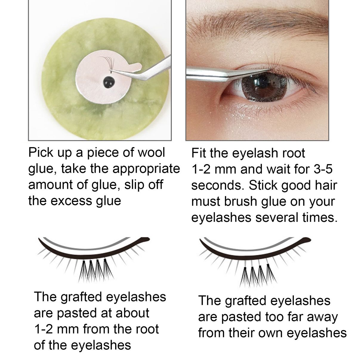 Women Natural Long Thick Faux Fiber Eyelashes False Lash Extension Eye Makeup