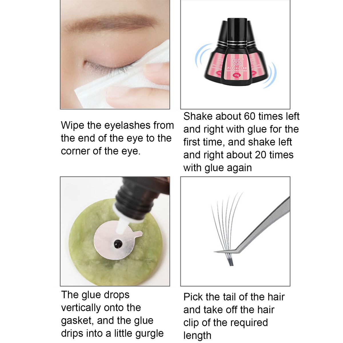 Women Natural Long Thick Faux Fiber Eyelashes False Lash Extension Eye Makeup