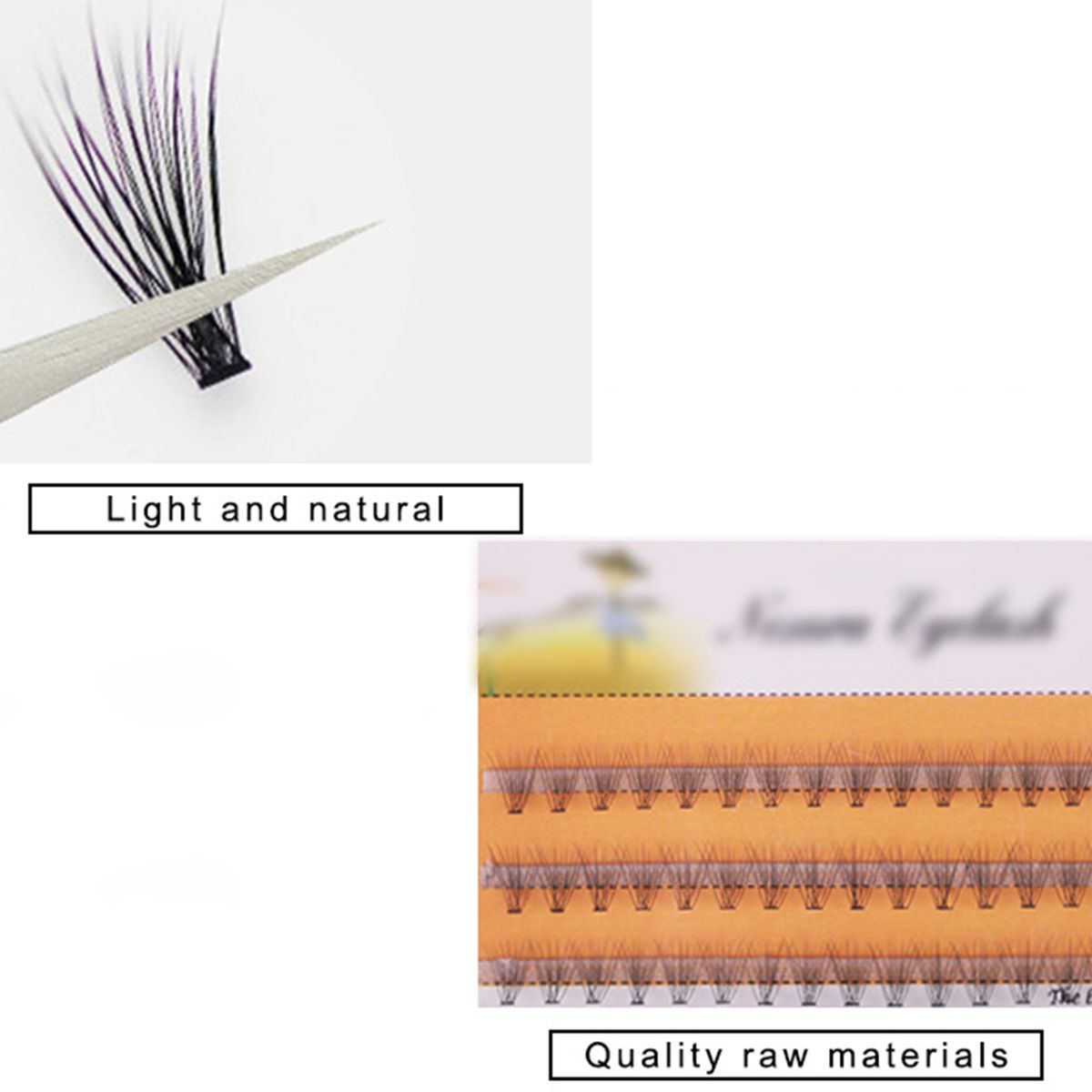 Women Natural Long Thick Faux Fiber Eyelashes False Lash Extension Eye Makeup
