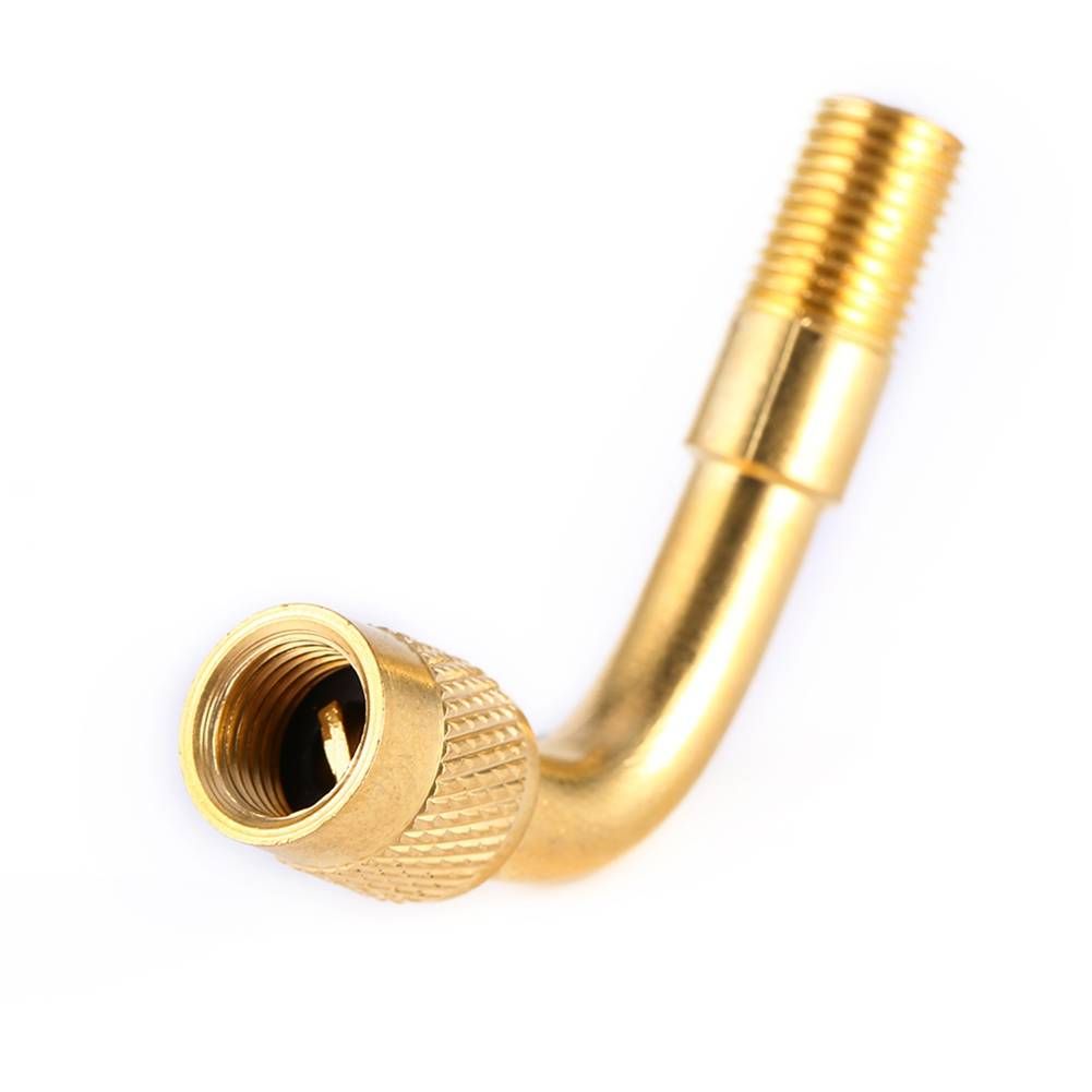 Air Tyre Valve Extension 90 Degree Brass Adaptor Auto Car