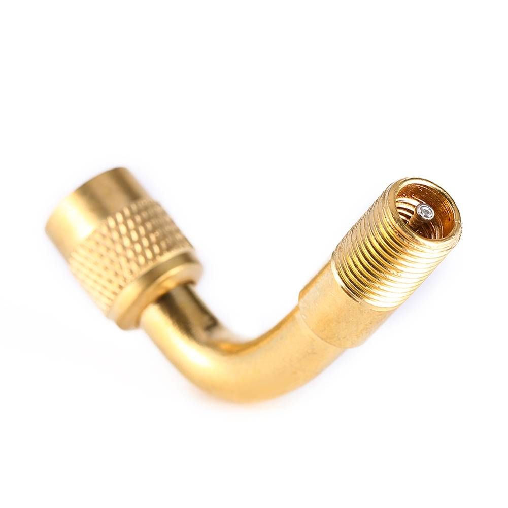 Air Tyre Valve Extension 90 Degree Brass Adaptor Auto Car