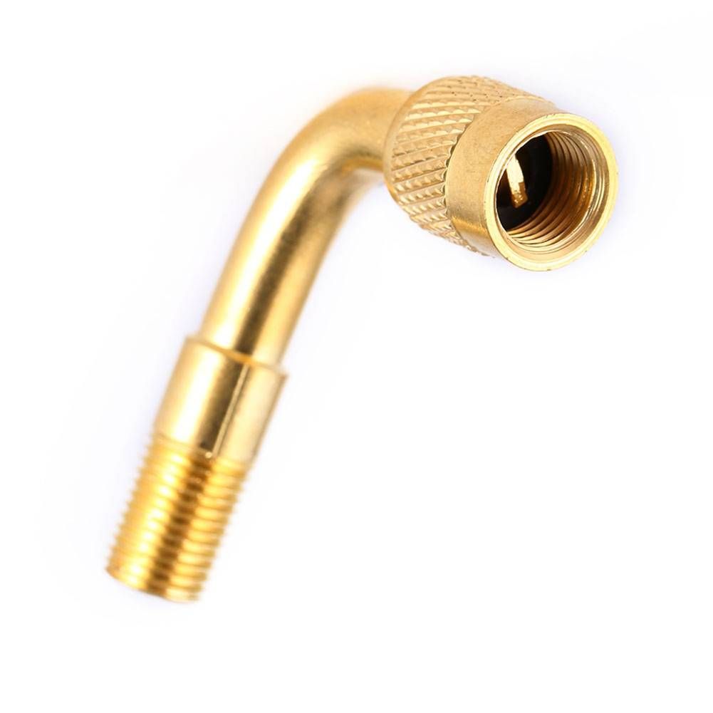 Air Tyre Valve Extension 90 Degree Brass Adaptor Auto Car