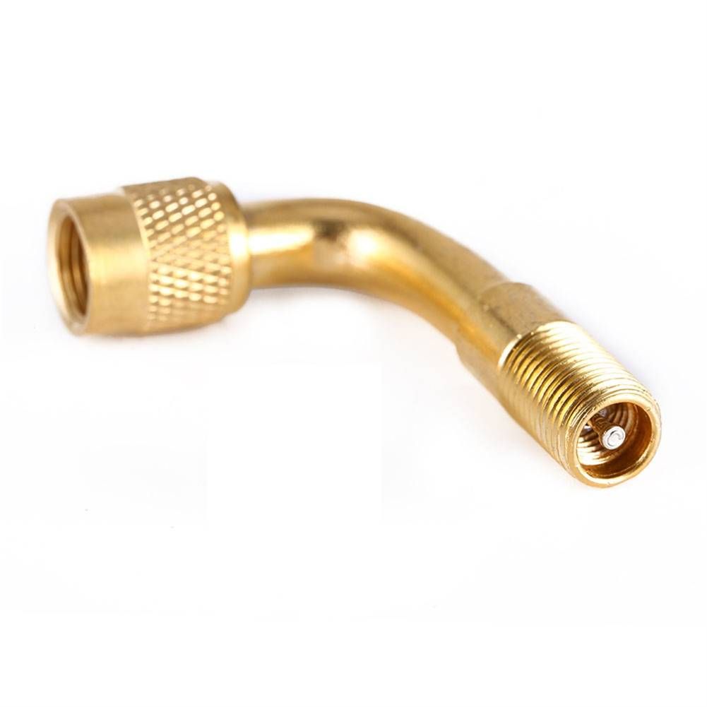 Air Tyre Valve Extension 90 Degree Brass Adaptor Auto Car