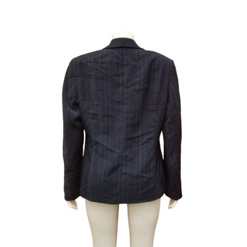 Ladies Plus Size Long Sleeve Stripes Jacket With Full Lining