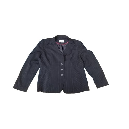 Ladies Plus Size Long Sleeve Stripes Jacket With Full Lining