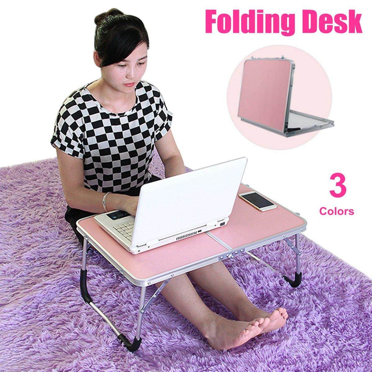 Lightweight Aluminium Folding Camping Picnic Festival Travel Table Computer Desk Black