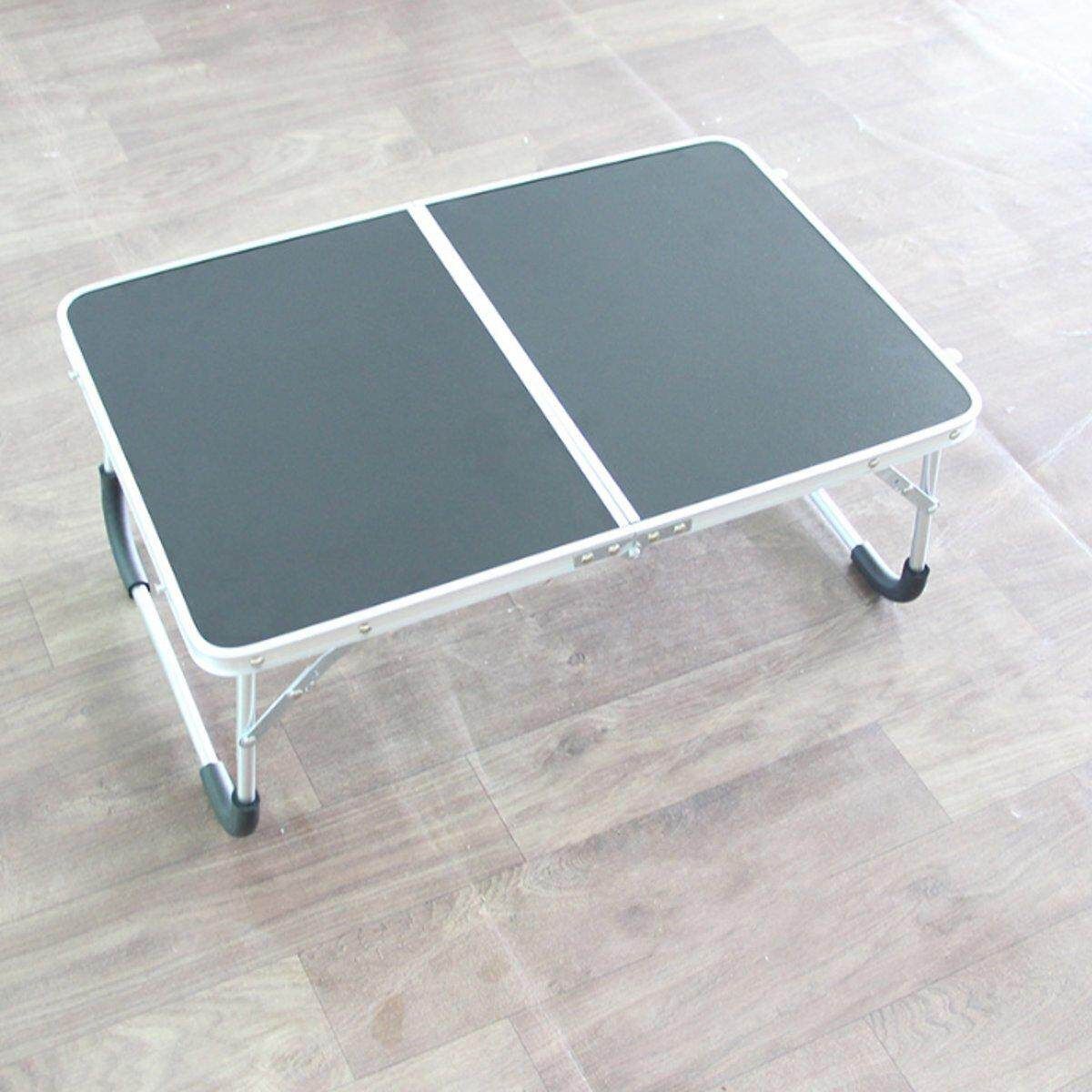 Lightweight Aluminium Folding Camping Picnic Festival Travel Table Computer Desk Black