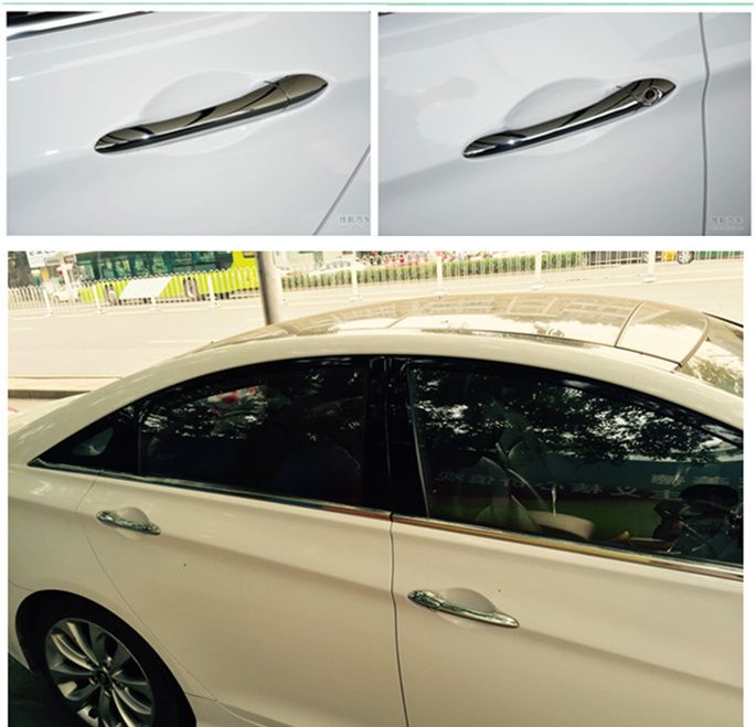 Accessories For 2011 CHROME TRIM 2014 2013 Hyundai Sonata Car COVER DOOR I45 2012 CAR MOLDING HANDLE
