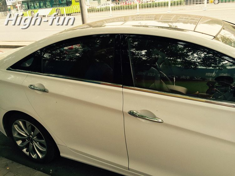 Accessories For 2011 CHROME TRIM 2014 2013 Hyundai Sonata Car COVER DOOR I45 2012 CAR MOLDING HANDLE