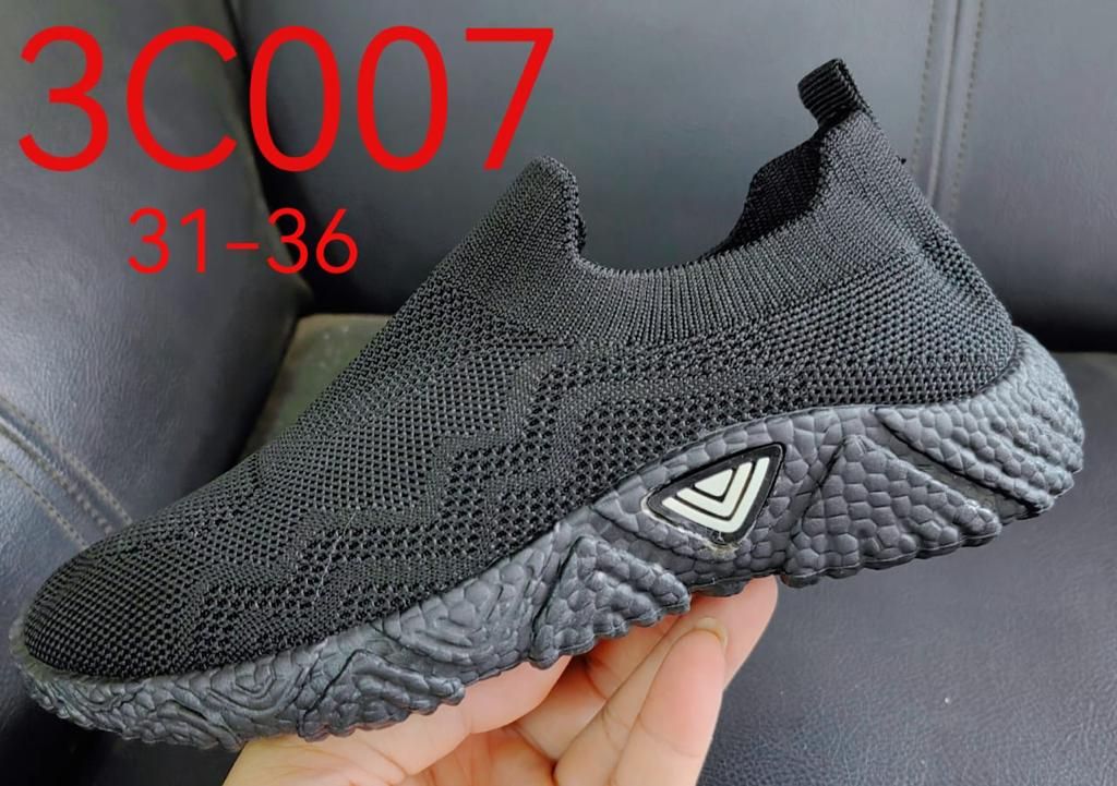 Smart Kids Sport Casual Comfortable Unisex School Sneakers Shoe - Black