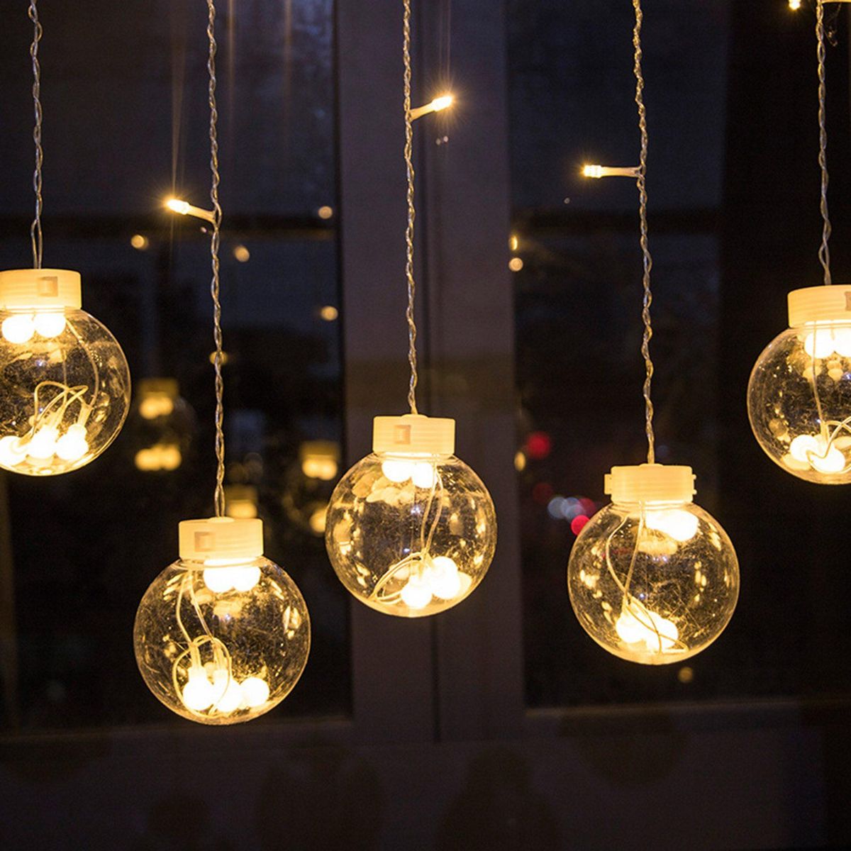 12 LED Wishing Ball Curtain String Lights 2.5M Bedroom Home Party Wedding Decorative Atmosphere String Lights EU Plug