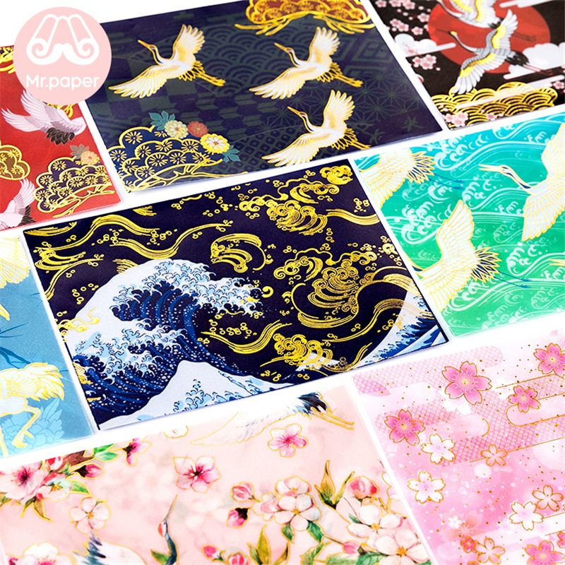 Mr Paper 3pcs/lot 11 Designs Gold Stamping Sulfate
