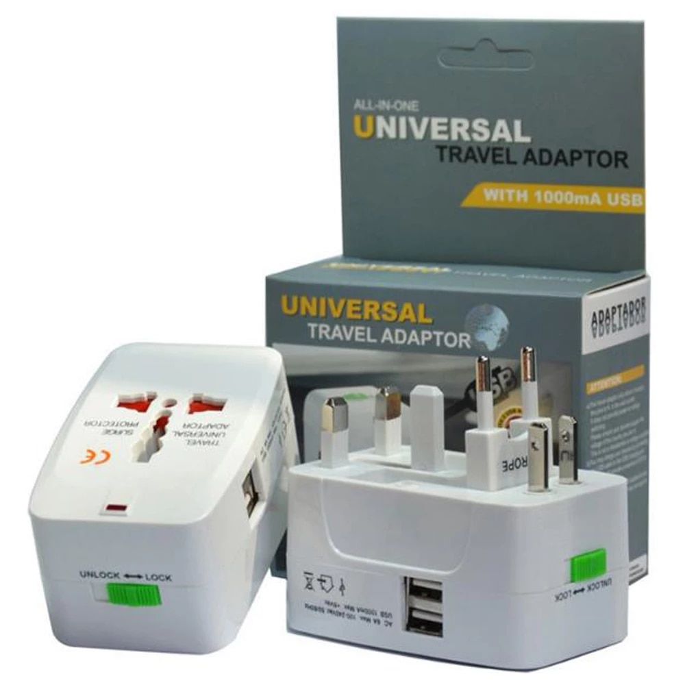 Multifunction Travel Plug Adapter All In One Converter Charger Worldwide Universal US UK AU EU Electrical USB Power Plug Adapter
