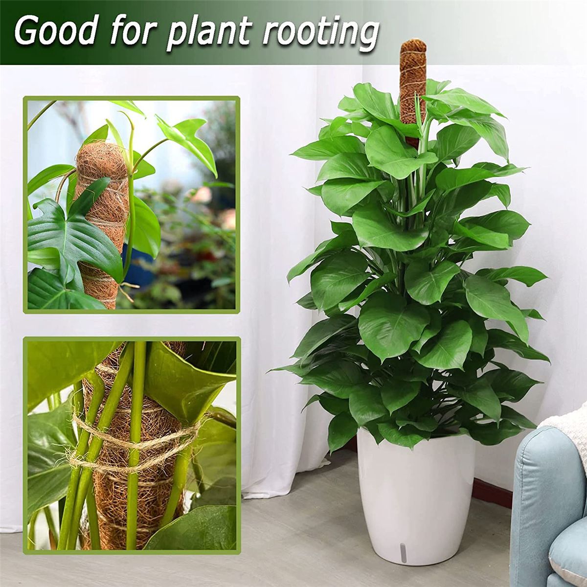 2PCS 48 Inch Moss Pole,Bendable Moss Pole for Plants