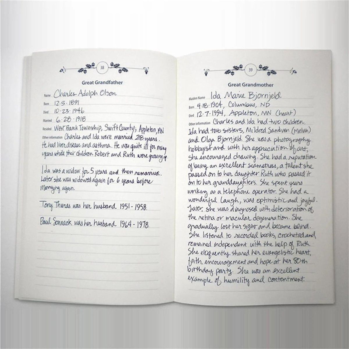 Family Tree Notebook-handwritten Ancestors' Memories To Write Into Personal Family History And Genealogy Office Supplies