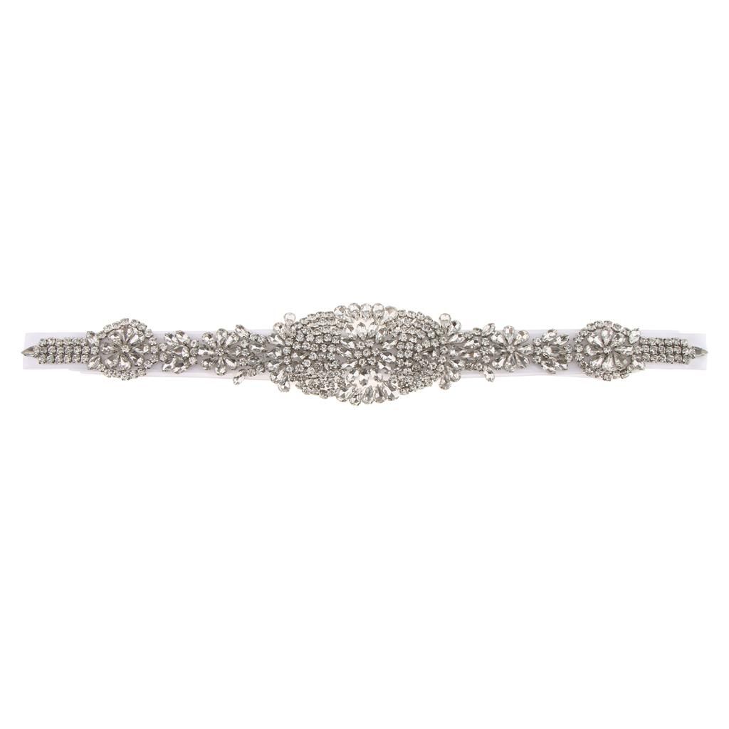 Luxury Crystal Rhinestone Wedding Dress Belt Diamante Bridal Shower K
