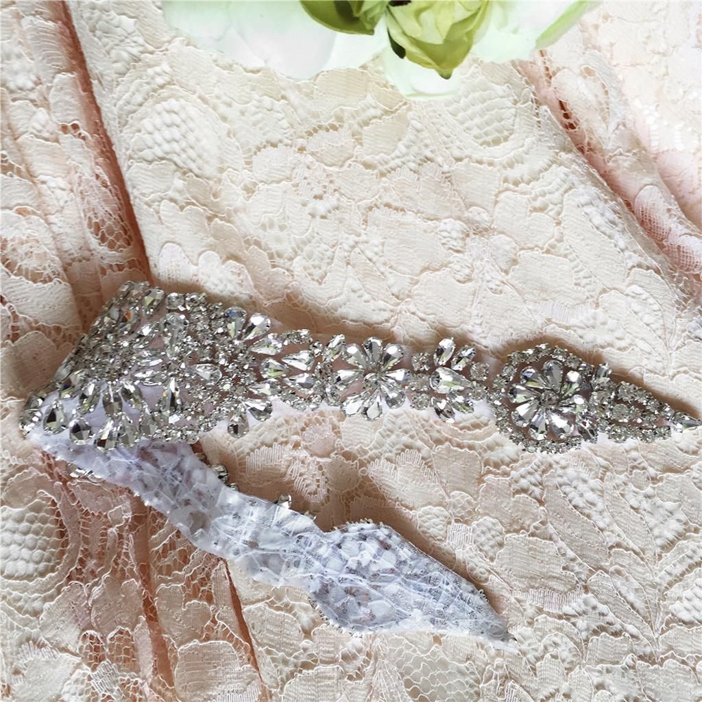 Luxury Crystal Rhinestone Wedding Dress Belt Diamante Bridal Shower K
