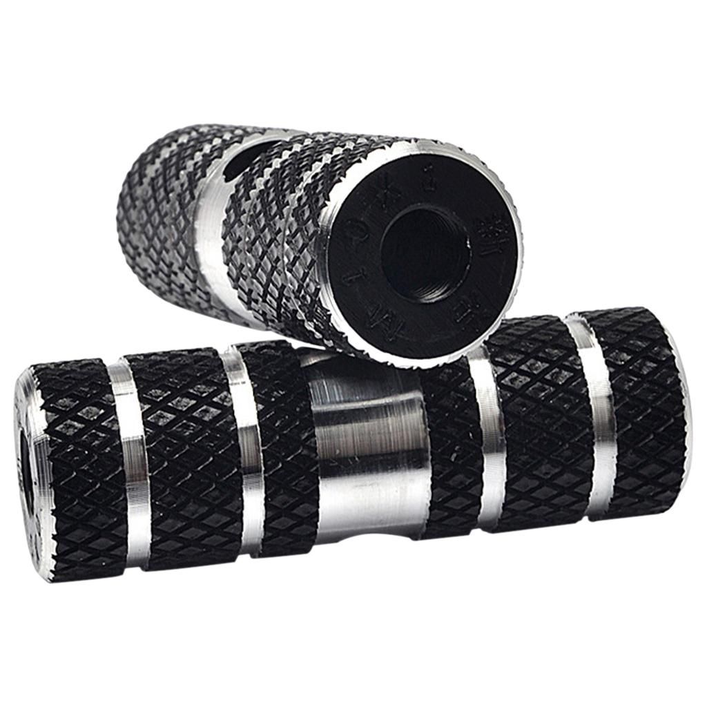 2pcs BMX Mountain Bike Bicycle Axle Pedal Foot Stunt Pegs Black