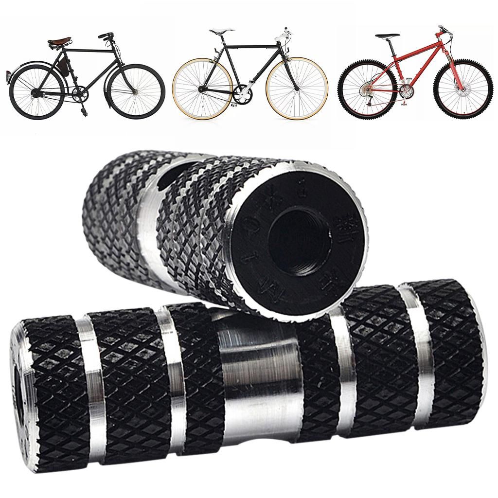 2pcs BMX Mountain Bike Bicycle Axle Pedal Foot Stunt Pegs Black