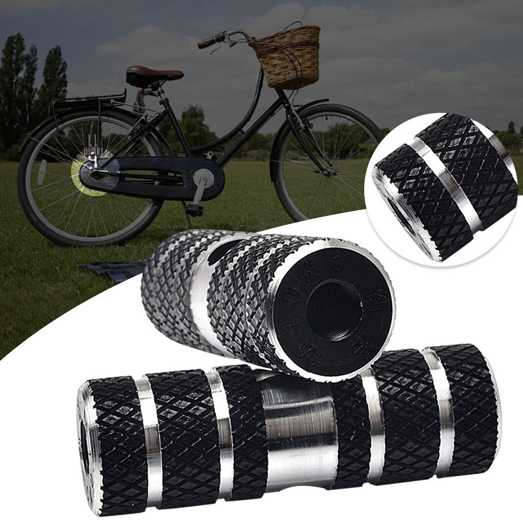 2pcs BMX Mountain Bike Bicycle Axle Pedal Foot Stunt Pegs Black