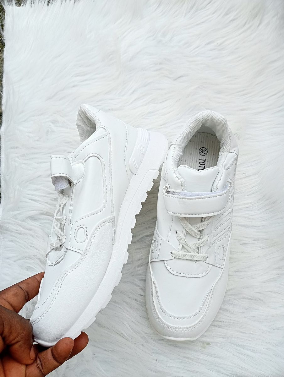 Children Sport School Shoe -White