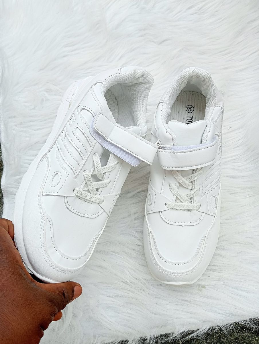 Children Sport School Shoe -White