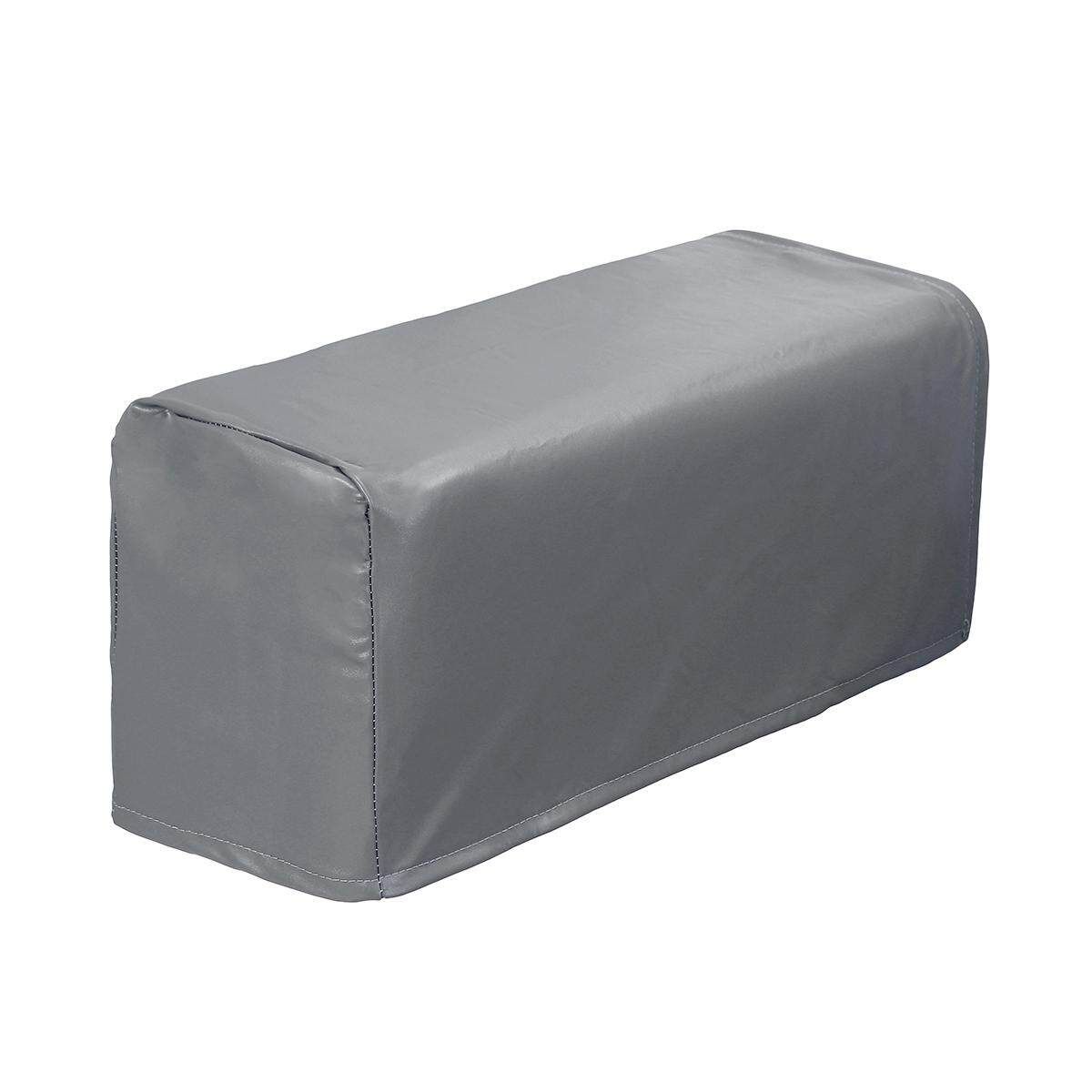 2PC PU Leather Furniture Sofa Armrest Covers Couch Chair Arm Protectors Stretchy Grey