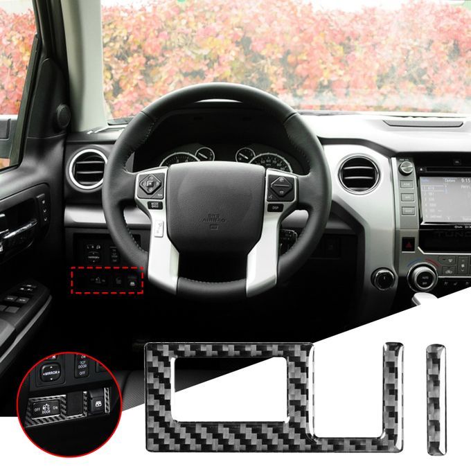 2Pcs Headlight Panel Cover Decorative Self-adhesion-Black