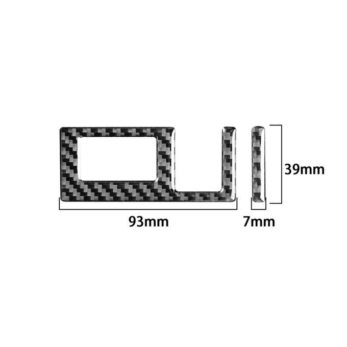 2Pcs Headlight Panel Cover Decorative Self-adhesion-Black