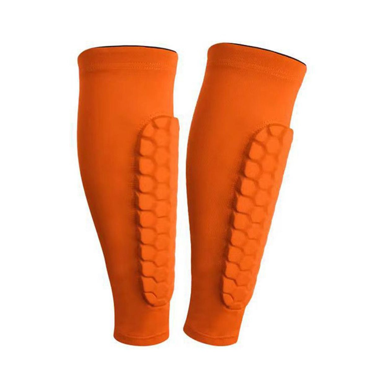 Anti-pressure Pad Advanced Soccer Shin Guards Impact for Adults Orange