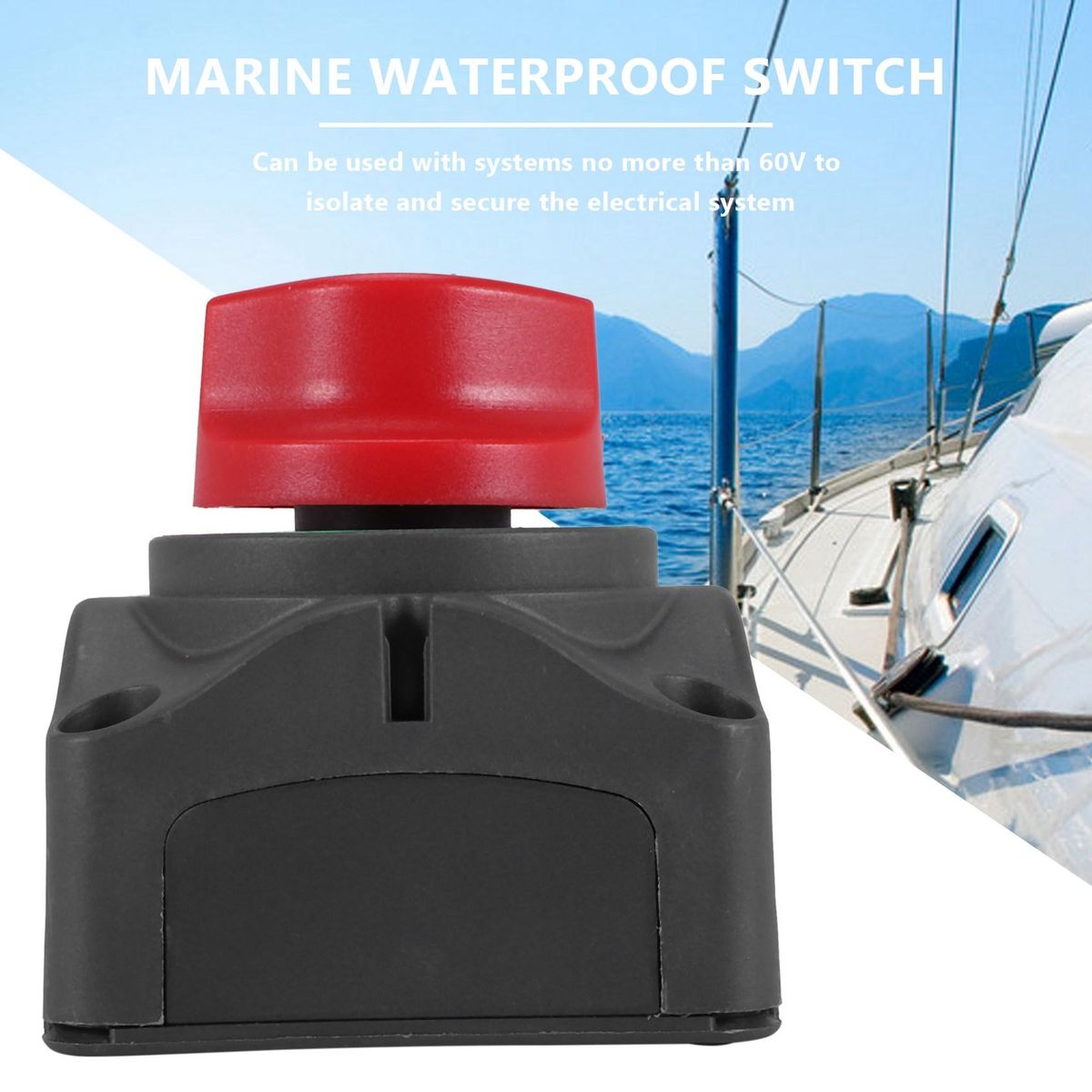 3 Position Disconnect Isolator Master Switch 12-60V Battery Power Cut Off Kill Switch Fit for CarVehicleRVBoatMarine 2001250 Amps Waterproof