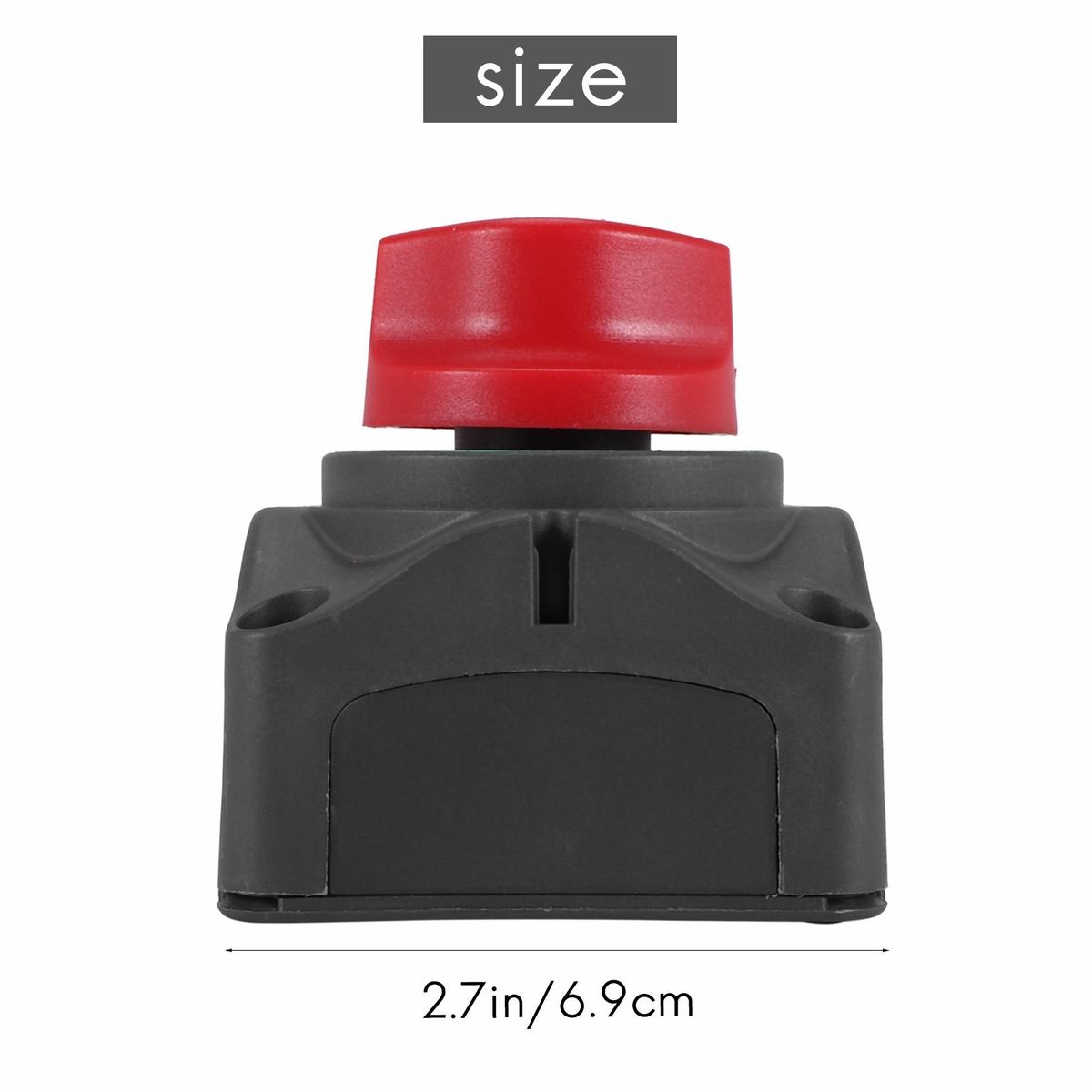 3 Position Disconnect Isolator Master Switch 12-60V Battery Power Cut Off Kill Switch Fit for CarVehicleRVBoatMarine 2001250 Amps Waterproof