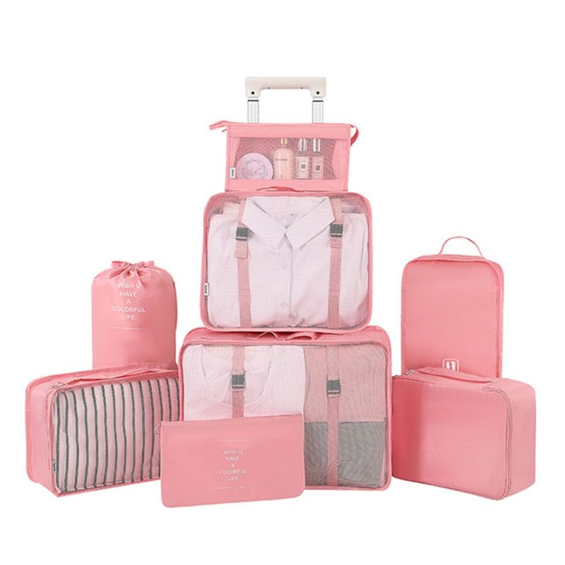 Organizer Set Packing Suitcase Travel Pieces Storage 8 Bags
