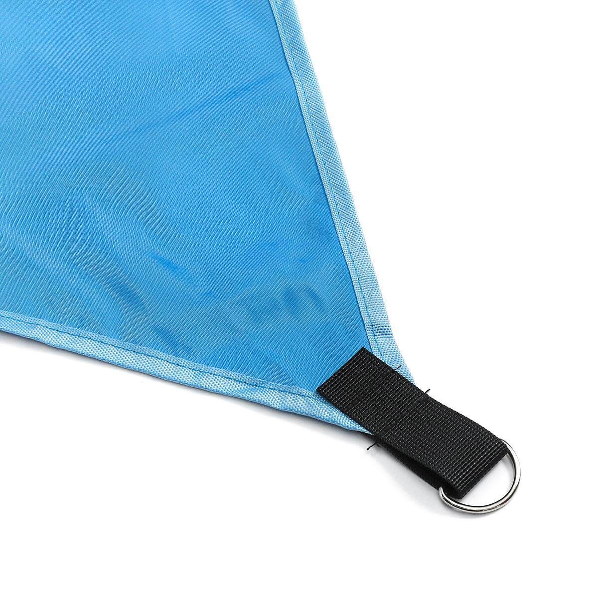 300*300*300cm Triangular Waterproof UV Sun Shade Sail Pad Mat Garden Patio Cover Awning Canopy Shelter For Tent Tarp Rain Pool Hammock Camping W/ Bag Blue