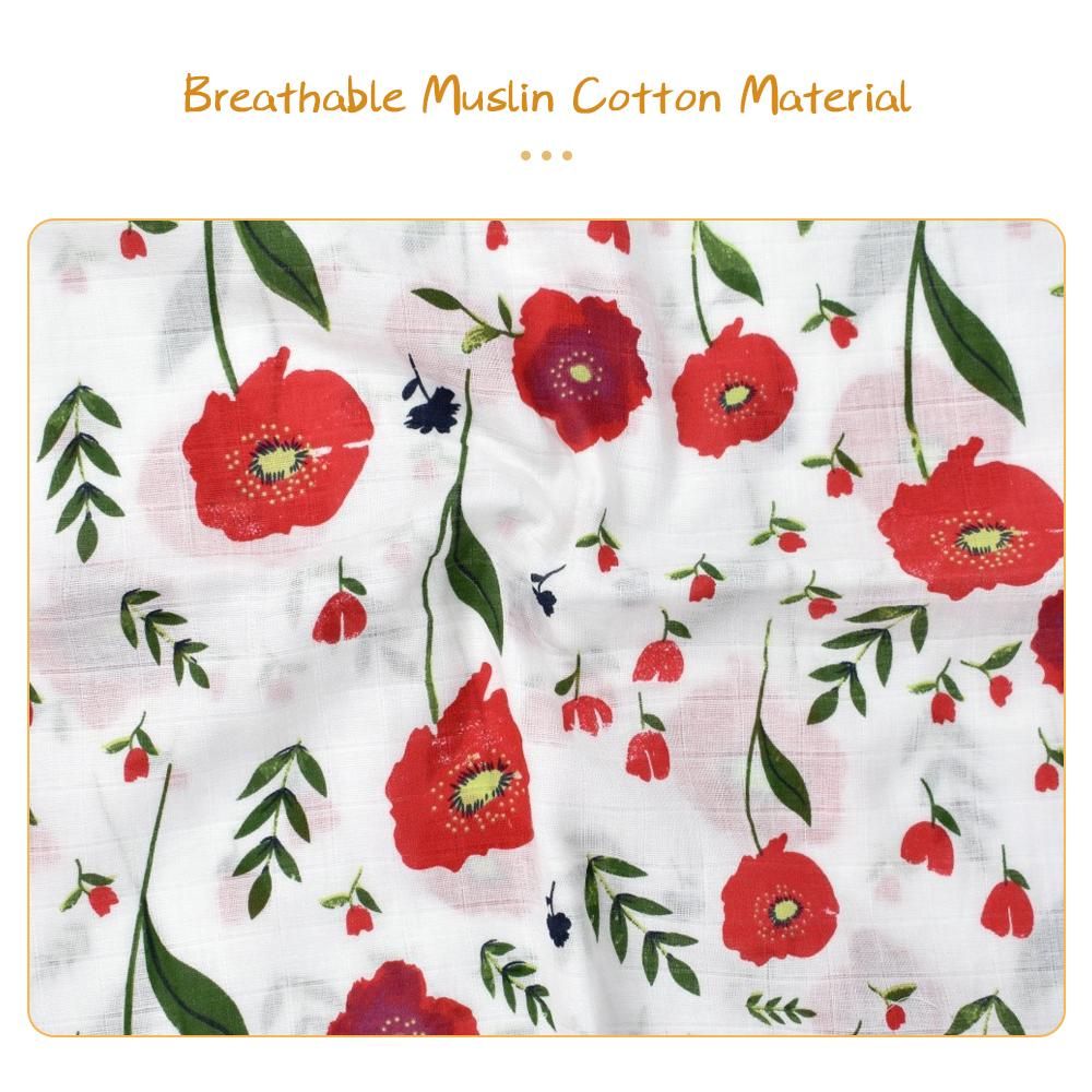 114 * 90cm/ 44.9 * 35.4in Baby Car Seat Cover Breathable Muslin Car Seat Canopy Nursing Cover for Infant Boys Girls