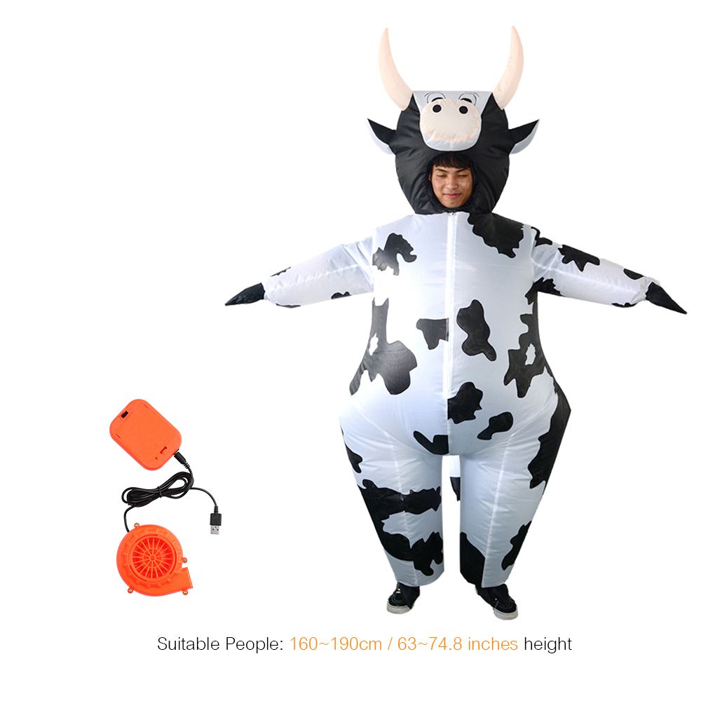 Adults Cow Inflatable Costume Props Blow Up Inflatable Fancy