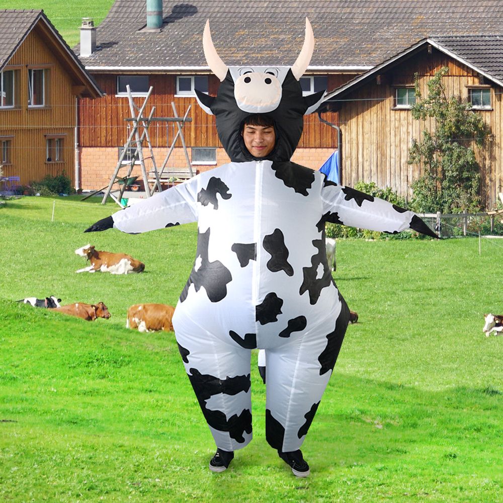 Adults Cow Inflatable Costume Props Blow Up Inflatable Fancy