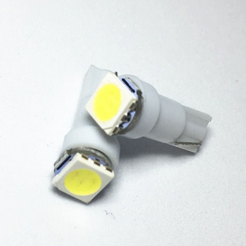 10pcs T5 Led 17 37 73 74 SMD 5050 Auto LED Lamp Car Dashboard Instrument Light Bulb 12V Blue