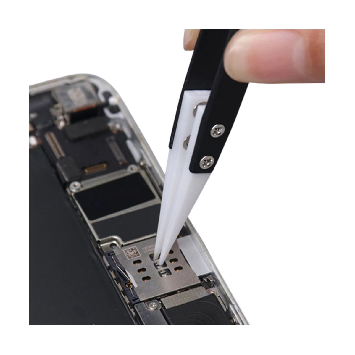3Pcs Ceramic Tweezers with Black Handle Maintenance and Clamping Tool