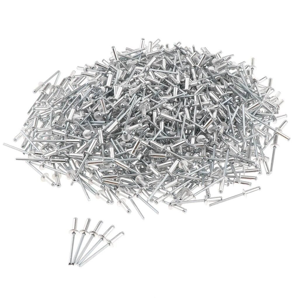 Stainless Steel Domed  Rivet Fastener Assortment Kit - 500 Pieces - 304 Grade - 4.0x16mm Fishing Tackle